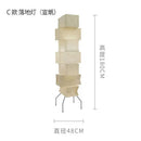 DecorBites™ Akari Noguchi Rice Paper Floor Lamp LED E27: Art Decor Interior Lighting for Living Room