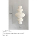 DecorBites™ Akari Rice Paper Pendant Lamp for Living Room Bedroom, LED Hanging Light