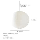 DecorBites™ Akari Rice Paper Pendant Lights - Handwoven LED Hanging Lamp for Home Décor