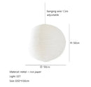 DecorBites™ Akari Rice Paper Pendant Lights - Handwoven LED Hanging Lamp for Home Décor