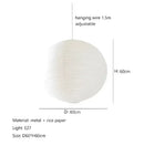 DecorBites™ Akari Rice Paper Pendant Lights - Handwoven LED Hanging Lamp for Home Décor