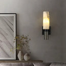 DecorBites™ Alabaster Copper Wall Lamp: Luxury Marble Sconce with LED Light Fixture