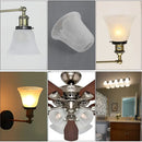 DecorBites™ Alabaster Glass Shade Bell Light Fixture Replacement Cover for Fan Chandelier Sconce
