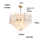 DecorBites™ Alabaster Lustre LED Chandelier for Dining Room