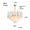 DecorBites™ Alabaster Lustre LED Chandelier for Dining Room