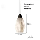 DecorBites™ Alabaster Pendant Lights LED Designer Hanging Lamps For Living Room