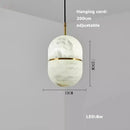 DecorBites™ Alabaster Pendant Lights LED Designer Hanging Lamps For Living Room