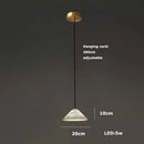 DecorBites™ Alabaster Pendant Lights LED Designer Hanging Lamps For Living Room