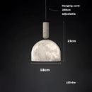 DecorBites™ Alabaster Pendant Lights LED Designer Hanging Lamps For Living Room