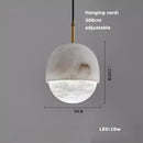 DecorBites™ Alabaster Pendant Lights LED Designer Hanging Lamps For Living Room