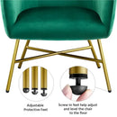 DecorBites™ Alden Design Velvet Club Accent Chair - Green Lounge Chair for Elegant Living Spaces
