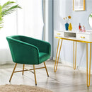 DecorBites™ Alden Design Velvet Club Accent Chair - Green Lounge Chair for Elegant Living Spaces