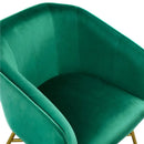 DecorBites™ Alden Design Velvet Club Accent Chair - Green Lounge Chair for Elegant Living Spaces