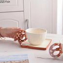 DecorBites™ Alkali Water Biscuit Mug Set - Ceramic Tea & Coffee Cup for Dining Table