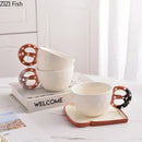 DecorBites™ Alkali Water Biscuit Mug Set - Ceramic Tea & Coffee Cup for Dining Table