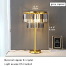 DecorBites™ All Brass Crystal Floor Lamp Gold Luxury Decor Living Room Lighting