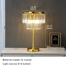 DecorBites™ All Brass Crystal Floor Lamp Gold Luxury Decor Living Room Lighting