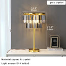 DecorBites™ All Brass Crystal Floor Lamp Gold Luxury Decor Living Room Lighting