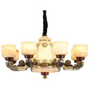 DecorBites™ All Copper Jade Chandelier | Chinese Style Living Room Dining Room Lighting