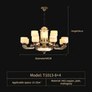 DecorBites™ All Copper Jade Chandelier | Chinese Style Living Room Dining Room Lighting
