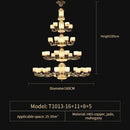 DecorBites™ All Copper Jade Chandelier | Chinese Style Living Room Dining Room Lighting