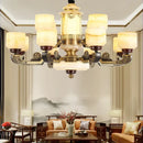 DecorBites™ All Copper Jade Chandelier | Chinese Style Living Room Dining Room Lighting