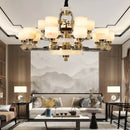 DecorBites™ All Copper Jade Chandelier for Living Room, Villa Duplex Multi-storey Lighting