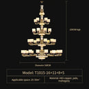 Luxury copper marble jade chandelier for living room lighting