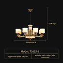 Luxury copper marble jade chandelier for living room lighting