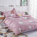 Floral blue & white lightweight duvet cover bedroom bedding set