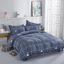 Floral blue & white lightweight duvet cover bedroom bedding set