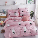 Floral blue & white lightweight duvet cover bedroom bedding set