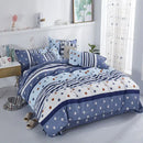 Floral blue & white lightweight duvet cover bedroom bedding set