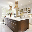 Modern geometric gold & black iron pendant lights for dining room