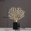 DecorBites™ Alloy Coral Crafts on Crystal Base for Stylish Desktop Decor