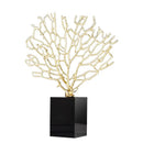 DecorBites™ Alloy Coral Crafts on Crystal Base for Stylish Desktop Decor