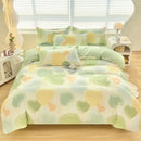 DecorBites™ Aloe Cotton Printed Bed Sets 4Pcs Soft Cozy Bedding Set for Adults
