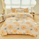 DecorBites™ Aloe Cotton Printed Bed Sets 4Pcs Soft Cozy Bedding Set for Adults