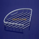 DecorBites™ Aluminium Double Shelf Kitchen and Bathroom Corner Basket Angel Rack