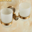 DecorBites™ Aluminium Double Tumbler Holder for Bathroom Accessories