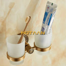 DecorBites™ Aluminium Double Tumbler Holder for Bathroom Accessories