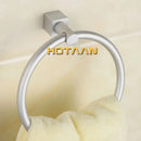 DecorBites™ Aluminium Round Towel Holder Rings Wall Mounted Bathroom Accessories