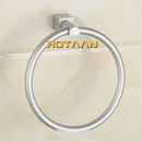 DecorBites™ Aluminium Round Towel Holder Rings Wall Mounted Bathroom Accessories