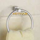 DecorBites™ Aluminium Round Towel Holder Rings Wall Mounted Bathroom Accessories