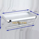 DecorBites™ Aluminium Toilet Paper Holder Multifunction Bathroom Mobile Holder Shelf - Oxidation Finish