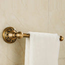 DecorBites™ Aluminium Wall Mounted Round Towel Holder in Antique Brass - Classic Bathroom Accessories