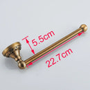 DecorBites™ Aluminium Wall Mounted Round Towel Holder in Antique Brass - Classic Bathroom Accessories