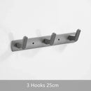Gray aluminum alloy towel hooks bathroom wall rack