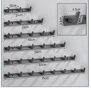 Gray aluminum alloy towel hooks bathroom wall rack