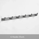 Gray aluminum alloy towel hooks bathroom wall rack